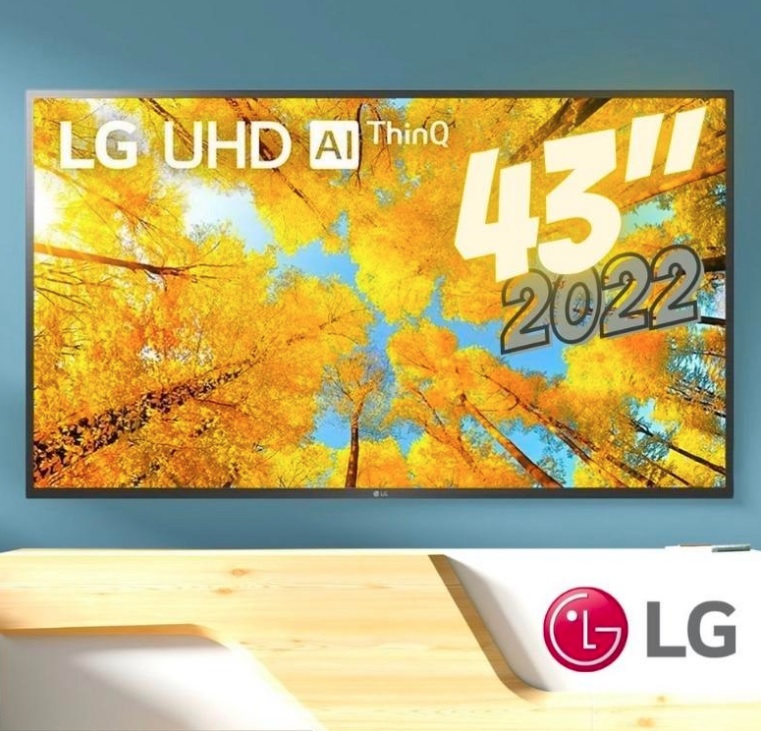 Smart TV LG 43″ 4k UHD 43UQ7500 Wi-Fi Bluetooth HDR Thinqai Compatível com Smart Magic Google Alexa na Americanas
