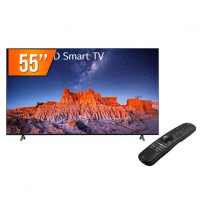 Smart TV LG 55 LED 4K Wi Fi Bluetooth HDR Thinq AI Google Assis. 55UQ801C0SB BWZ na Magazine Luiza