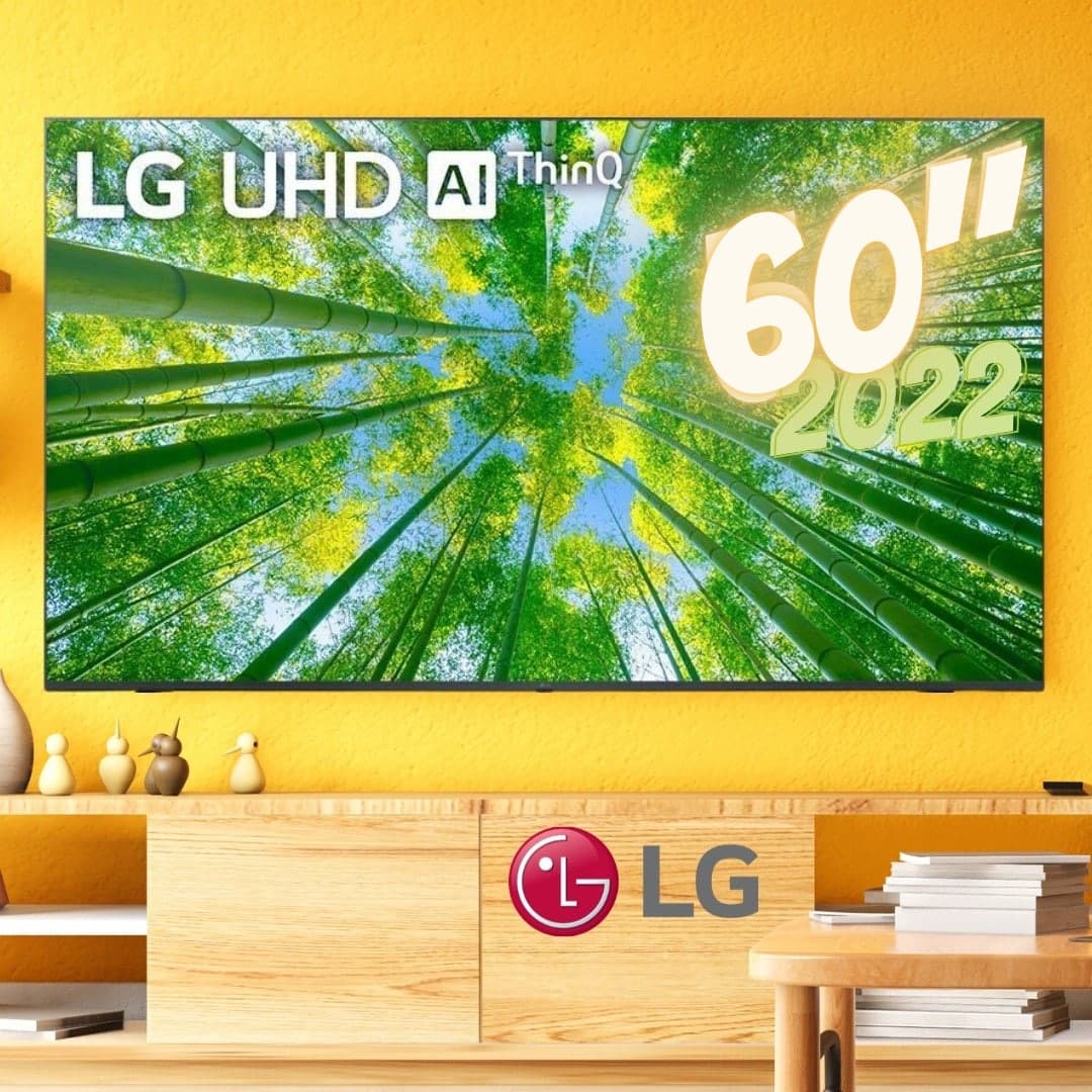 Smart TV LG 60" 4k UHD 60UQ8050 Wi-Fi Bluetooth HDR Nvidia Geforce Now Thinqai Smart Magic Google Alexa na WebContinental