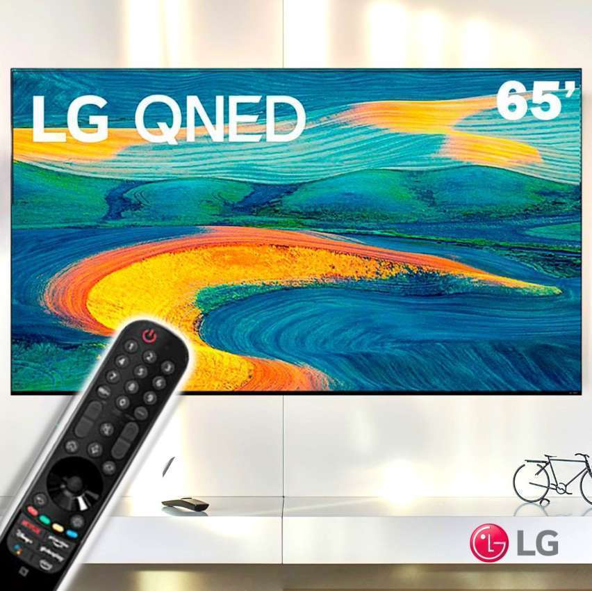 Smart TV LG 65″ 4K Quantum Dot NanoCell 65QNED7S 4X HDMI ThinQAI Smart Magic Google Alexa Apple AirPlay na Carrefour