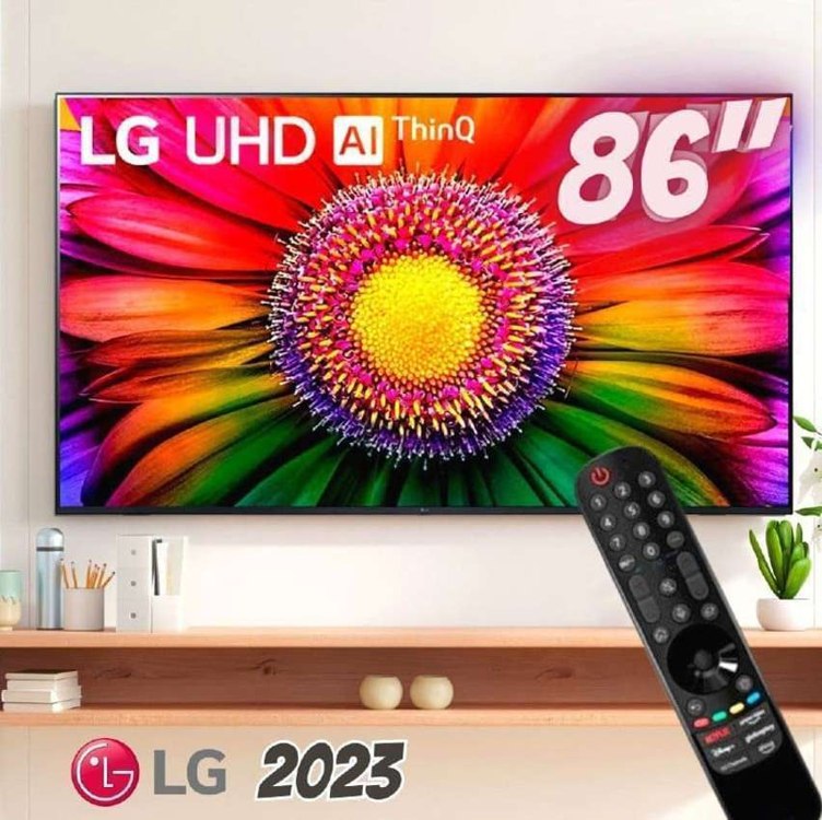Smart TV LG 86″ 4K UHD ThinQ AI HDR Bluetooth Alexa Google Assistente Airplay2 3 HDMI – 86UR8750PSA na LG