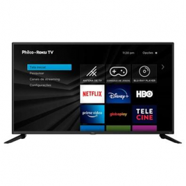 Smart TV Philco Roku 42" LED Full HD com Wi-Fi e Dolby Audio Bivolt Preto - PTV42G52RCF na Philco