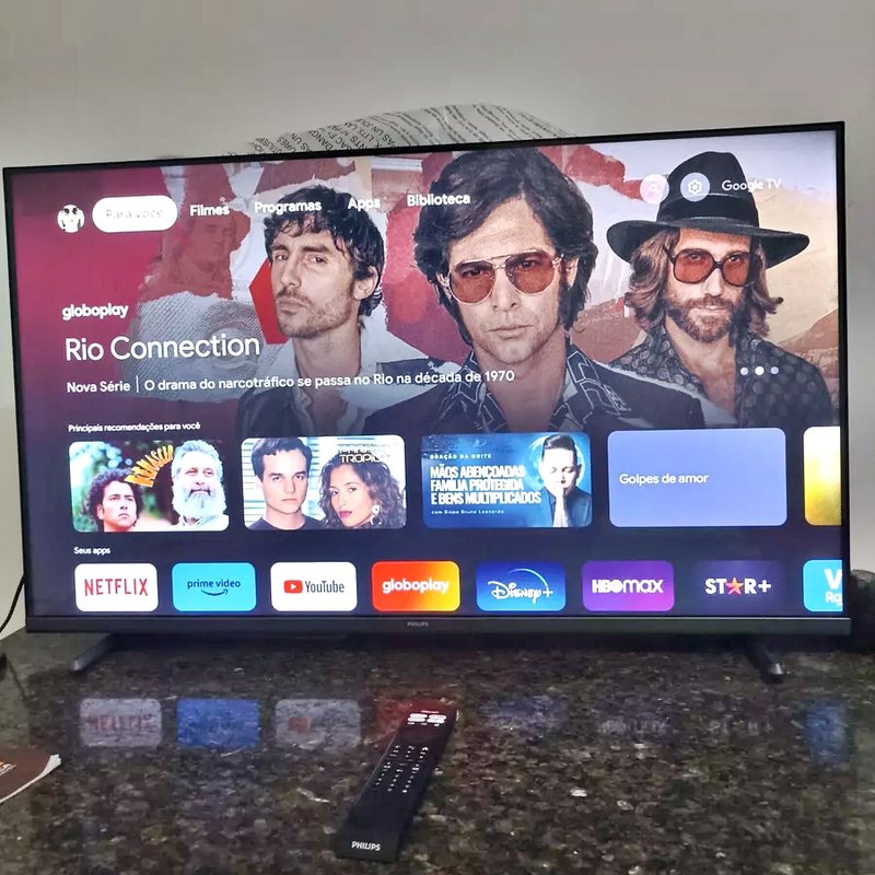 Smart TV Philips 43″ Full HD 43PFG6918/78, Google TV, Comando de Voz, HDR, 3 HDMI, Wifi 5G, Bluetooth na Amazon