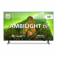 Smart TV Philips 50" Ambilight LED 4K UHD Google TV 50PUG7908/78 na Girafa