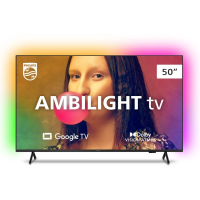 Smart TV Philips 50" Ambilight LED 4K UHD Google TV 50PUG7908/78 na Girafa