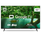 Smart TV Philips 55″ 4K 55PUG7408/78, Google TV, Comando de Voz, Dolby Vision/Atmos, VRR/ALLM, Bluetooth na Amazon