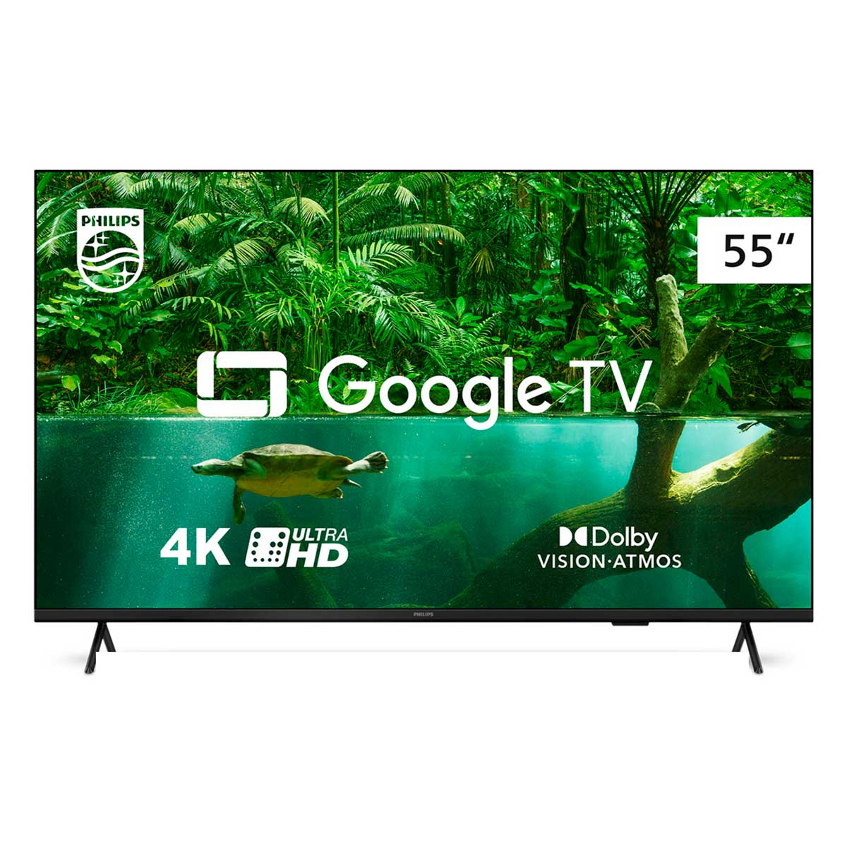 Smart TV Philips 55″ 4K 55PUG7408/78 LED HDR10+ Dolby Vision 3X HDMI 2X USB Google TV WiFi na Carrefour