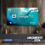 Smart TV Philips 55" 4K HDR 55PUG7019/78, Google TV, Comando de Voz na Amazon