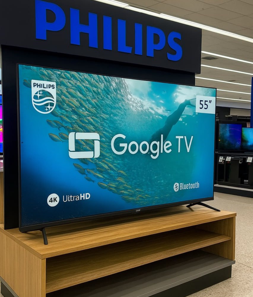 Smart TV Philips 55″ 4K HDR 55PUG7019/78, Google TV, Comando de Voz na Amazon