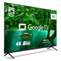 Smart TV Philips 55" 4K LED HDR10+ Dolby Vision 3X HDMI 2X USB Google TV WiFi - 55PUG7408/78 na Carrefour