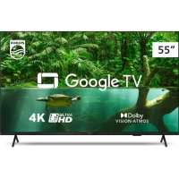Smart TV Philips 55" 4K LED HDR10+ Dolby Vision 3X HDMI 2X USB Google TV WiFi - 55PUG7408/78 na Girafa