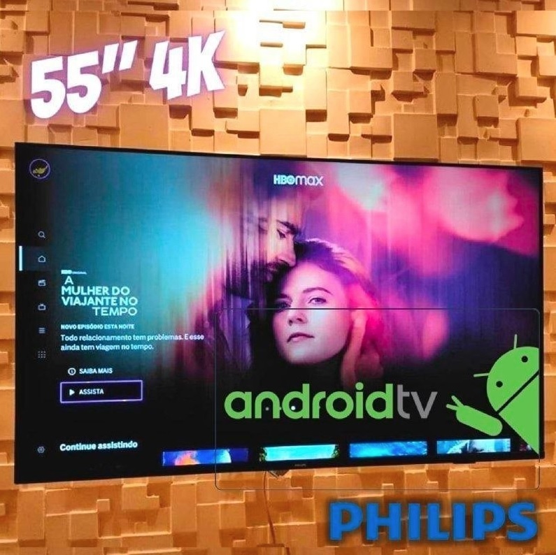 Smart TV Philips 55″ 4K UHD LED 55PUG7406/78 Dolby Vision e Dolby Atmos Tecnologia Inteligente Android na Casas Bahia