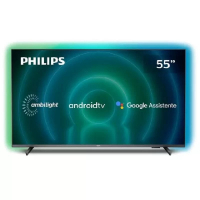Smart TV Philips 55" Ambilight 4K UHD LED Android TV 55PUG7906/78 na Girafa