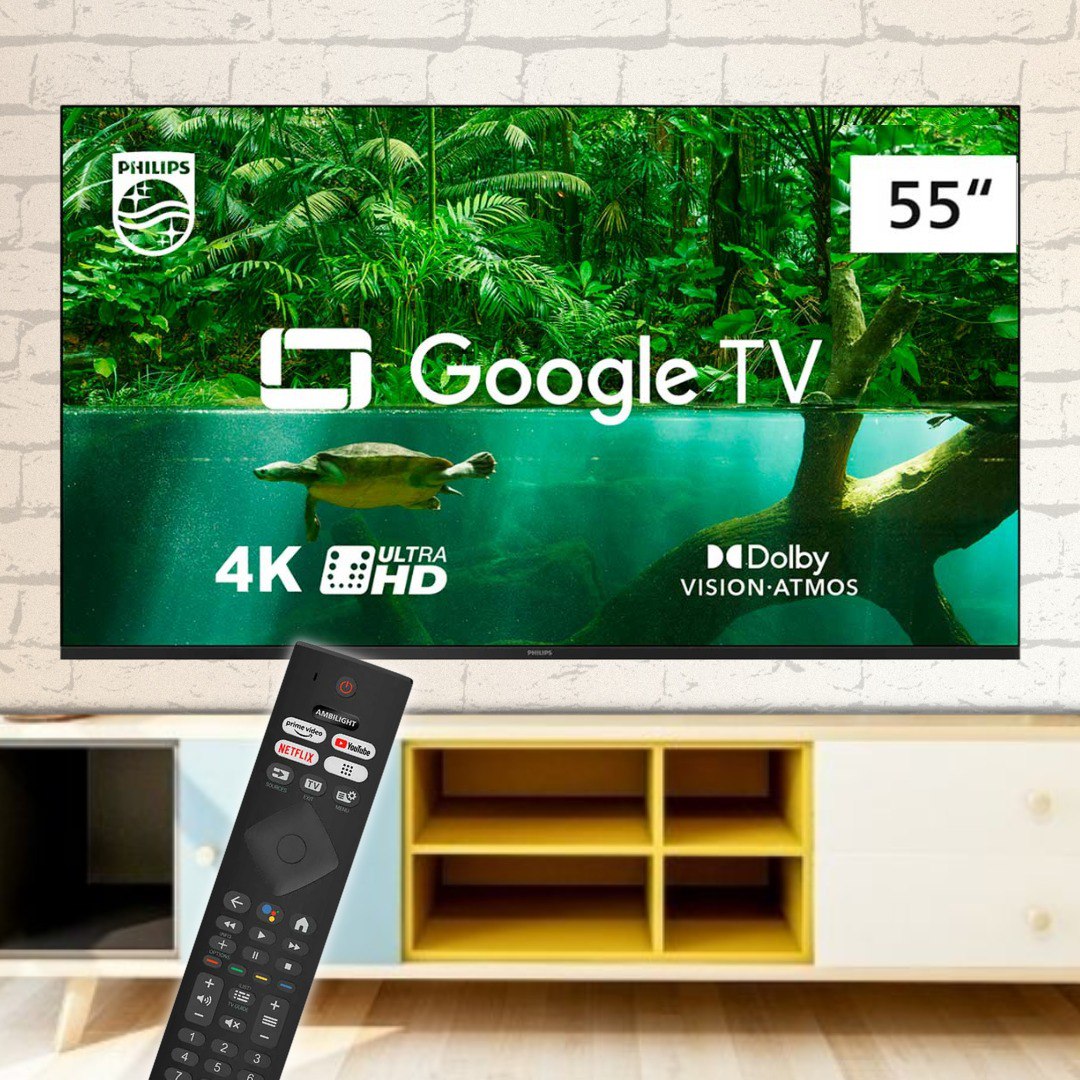 Smart TV Philips 55″ LED 4K UHD Google TV 55PUG7408/78 na Girafa
