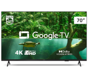 Smart TV Philips 70″ 4K 70PUG7408/78, Google TV, Comando de Voz, Dolby Vision/Atmos, VRR/ALLM, Bluetooth na Amazon