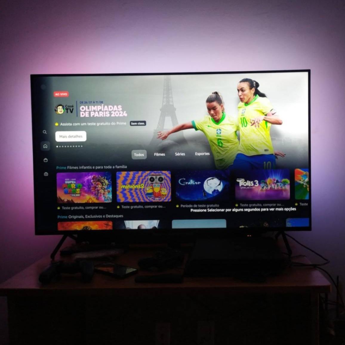 Smart TV Philips Ambilight 50″ 4K 50PUG7908/78, Google TV, Comando de Voz, Dolby Vision/Atmos, VRR/ALLM, Bluetooth na Amazon