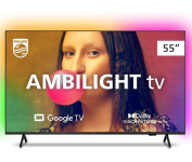 Smart TV Philips Ambilight 55″ 4K 55PUG7908/78, Google TV, Comando de Voz, Dolby Vision/Atmos, VRR/ALLM, Bluetooth na Amazon
