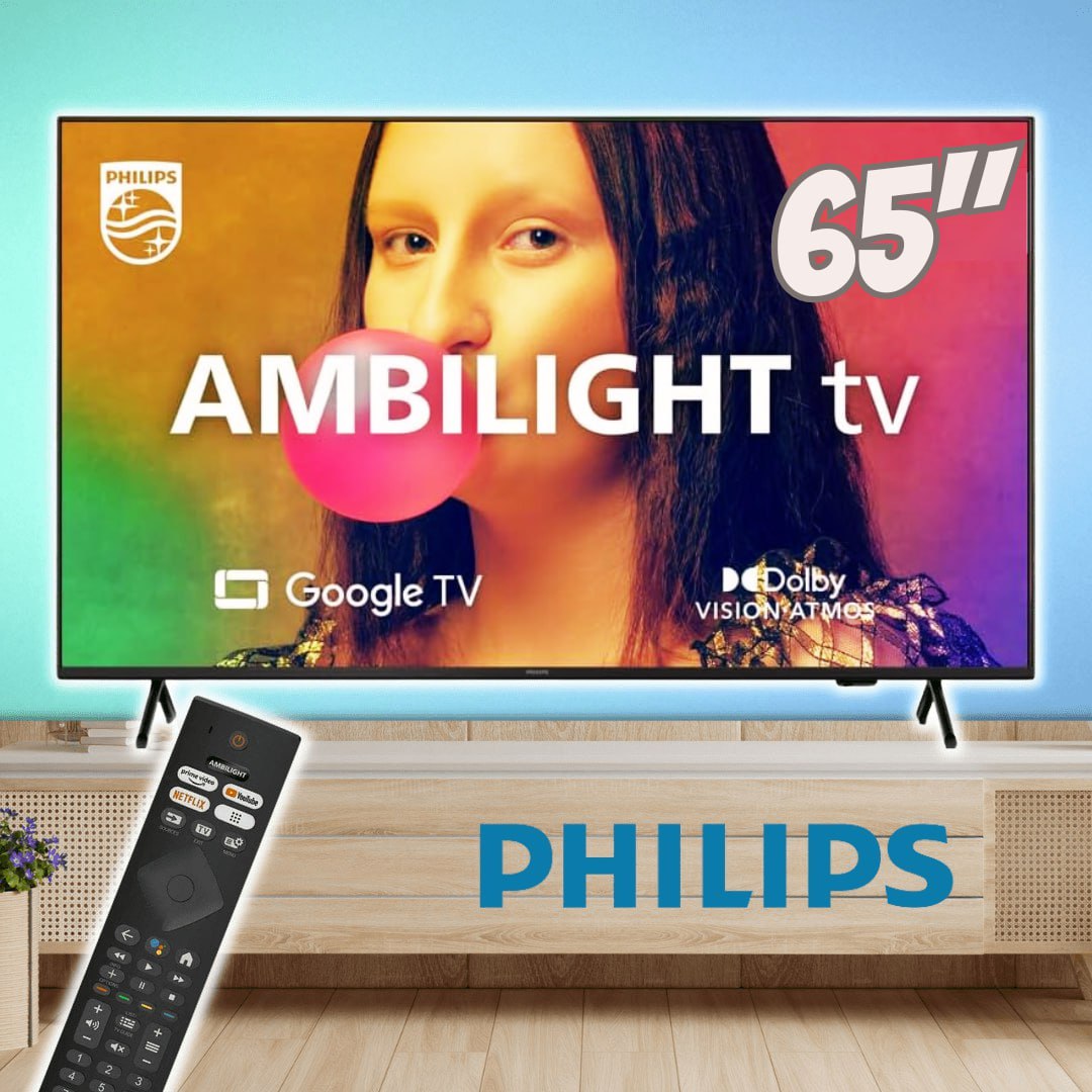 Smart TV Philips Ambilight 65″ 4K 65PUG7908/79, Google TV, Comando de Voz, Dolby Vision/Atmos, VRR/ALLM, Bluetooth na Amazon