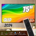 Smart TV QLED 75” 4K Samsung 75Q60D Gaming Hub, AI Energy Mode, Alexa built in, Wi-Fi Bluetooth USB na Casas Bahia