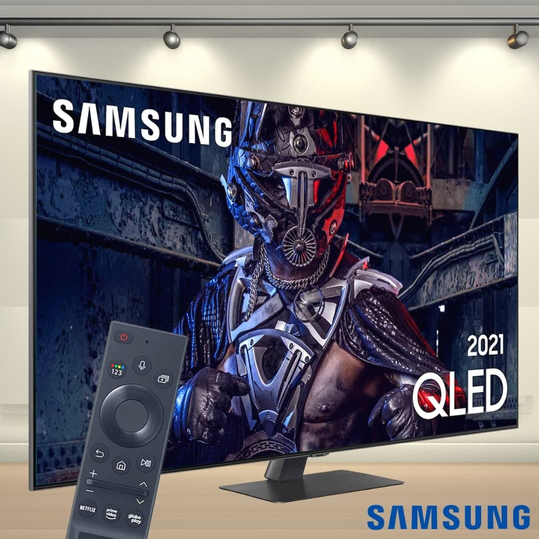 Smart TV Samsung 50 Polegadas 4K QLED, HDMI, USB, Modo Game, Processador IA, Pontos Quânticos, Alexa Google Assistant, Preto – QN50Q80AAGXZD na Magazine Luiza