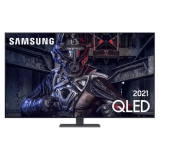 Smart TV Samsung 50 Polegadas 4K QLED, HDMI, USB, Modo Game, Processador IA, Pontos Quânticos, Alexa Google Assistant, Preto na Magazine Luiza