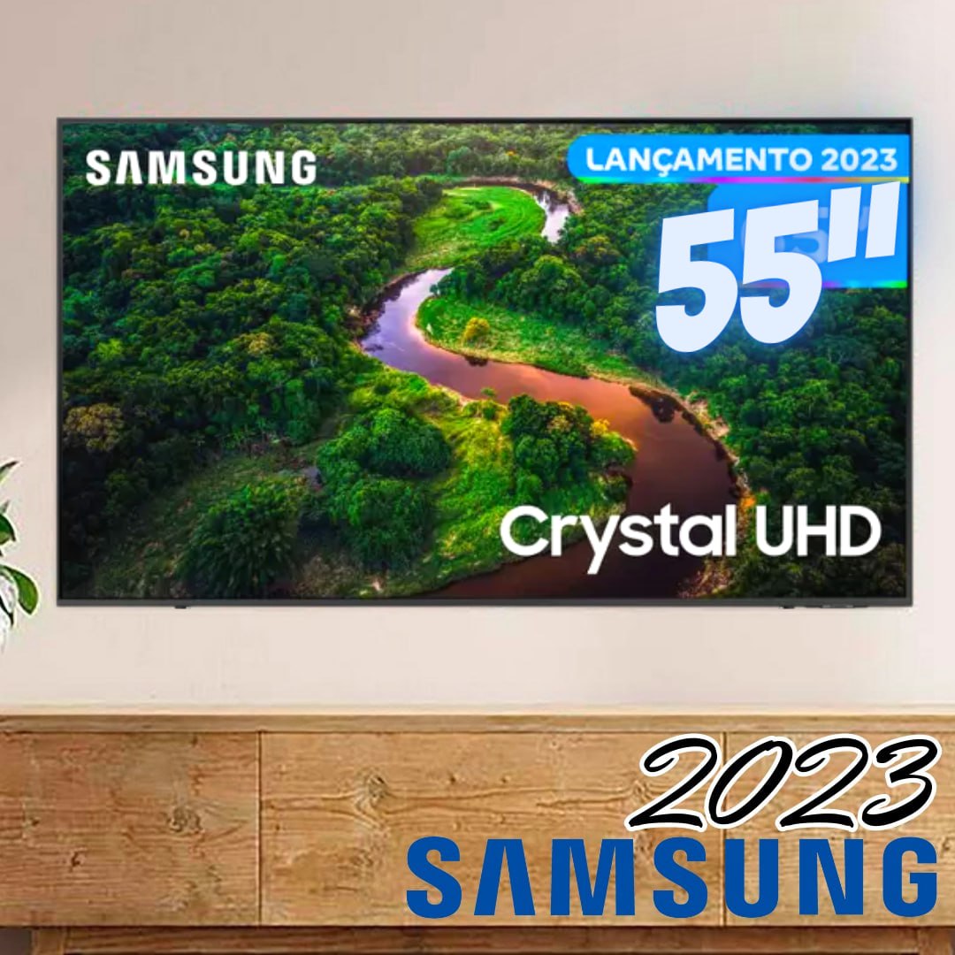Smart TV Samsung 55″ UN55CU8000GXZD Crystal UHD 4K Tela sem limites Alexa built in na Girafa
