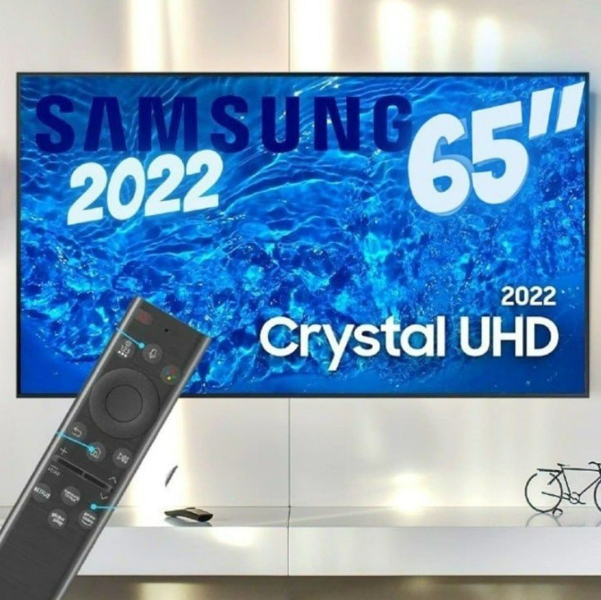 Smart TV Samsung 65″ Crystal UHD 4K UN65BU8000GXZD 2022 Dynamic Crystal Color Design Air Slim na Girafa