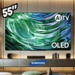 Smart Tv Samsung AI 55″ OLED 4K, Alexa Built-In, Design Laser Slim, Bluetooth, HDMI E USB, Space Titan – 55s90da na KaBuM!
