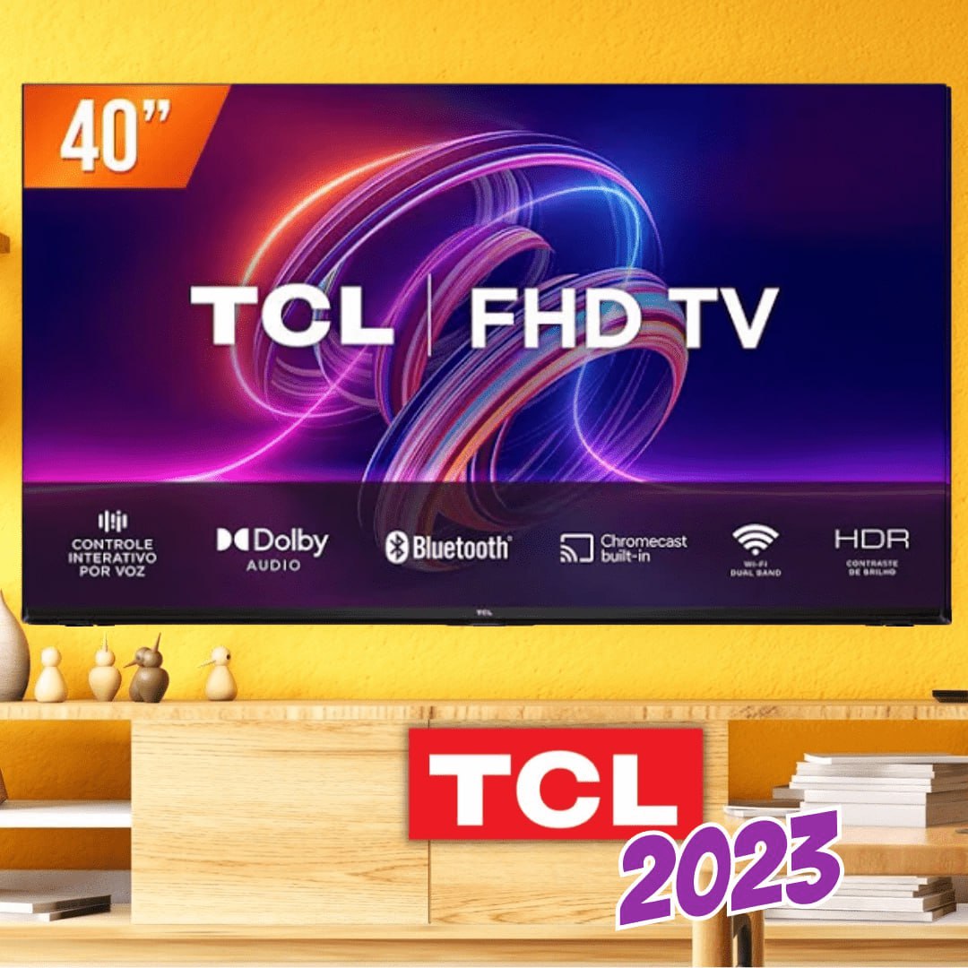 Smart TV TCL 40 FHD HDR Wi-Fi Bluetooth USB Google Assis. na Shopee