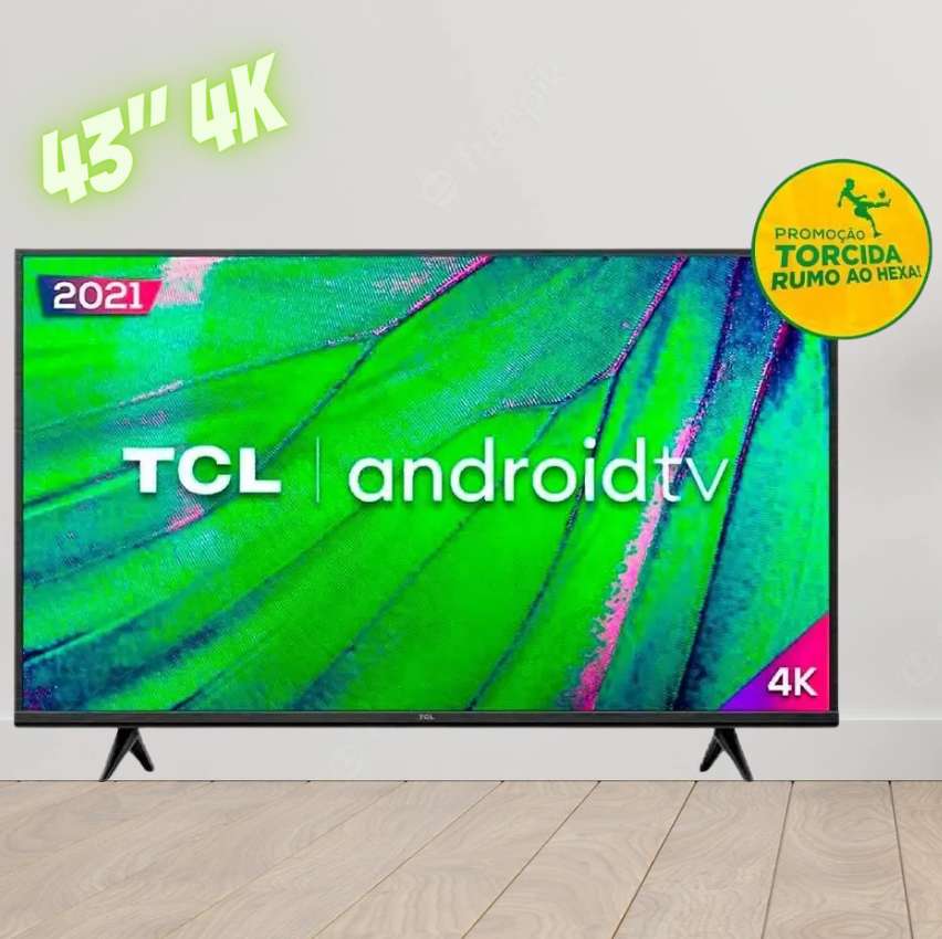 Smart TV TCL 43 Polegadas LED 4K UHD, Wi-Fi, Bluetooth, 3 HDMI, 1 USB, HDR, Modo de Jogo – 43P615 na Magazine Luiza