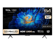Smart TV TCL 50″ Polegadas QLED Mini LED 4K C6KS WiFi Bluetooth Google TV HDR10+ Dolby Atmos 50C6KS na Amazon