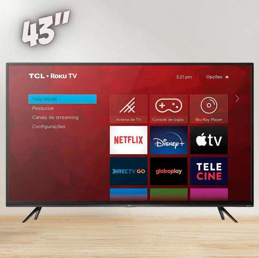 Smart TV TCL ROKU 43 Polegadas LED FULL HD – RS520 na Magazine Luiza