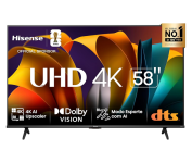 Smart TV UHD Hisense 4K DLED 58″ Polegadas 58A6N com HDR10+ Dolby Vision Game Mode Controle por Voz Alexa Built-In AirPlay na Amazon