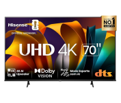 Smart TV UHD Hisense 4K DLED 70″ Polegadas 70A6N com HDR10+ Dolby Vision Game Mode Controle por Voz Alexa Built-In AirPlay na Amazon
