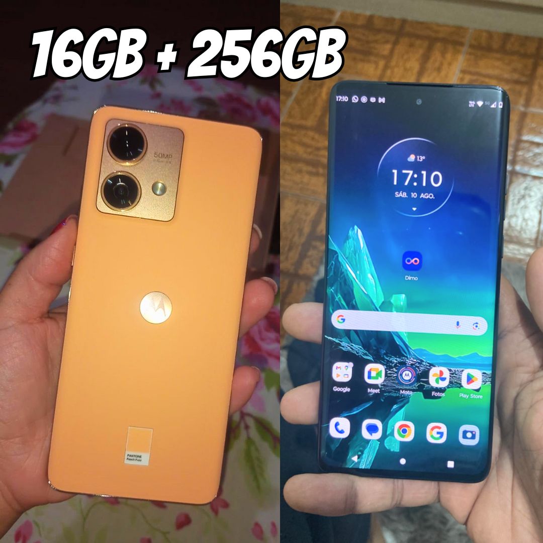 Smartphone Motorola Edge 40 Neo 5G Peach Fuzz 256GB 10GB (8GB RAM + 2GB Ram Boost) 50MP Ultra-Pixel AI Camera IP68 NFC na Casas Bahia