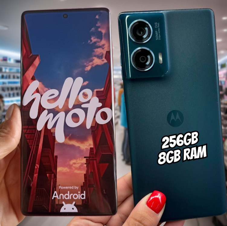 Smartphone Motorola Edge 50 Fusion 5G – 256GB 8GB RAM + 8GB RAM Boost 50MP Sony AI Camera IP68 NFC Blue Teal na Amazon