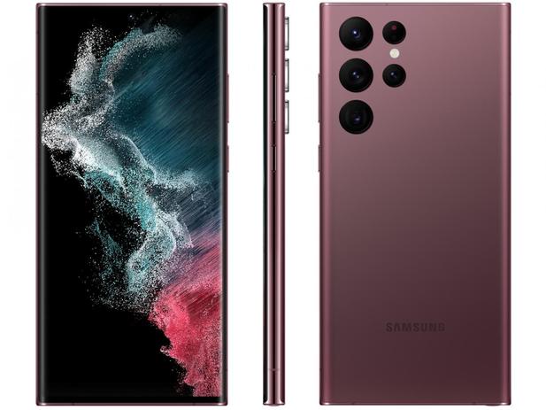 Smartphone Samsung Galaxy S22 Ultra 256GB Vinho 5G – 12GB RAM 6,8” Câm. Quádrupla Snapdragon – Magazine na Magazine Luiza