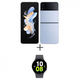 Smartphone Samsung Galaxy Z Flip4 5G 256GB + Galaxy Watch 5 BT 44mm Samsung Grafite na Fastshop