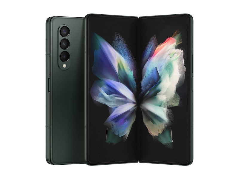 Smartphone Samsung Galaxy Z Fold3 5G Tela dobrável de 7,6 512GB Processador Snapdragon 12GB de RAM Câmera Tripla Verde na Girafa