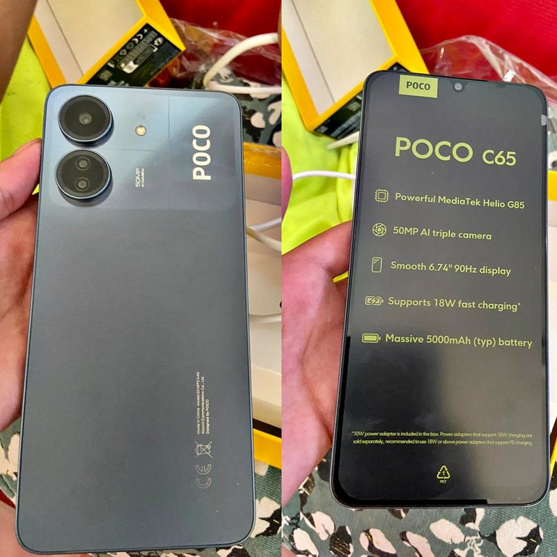 Smartphone Xiaomi POCO C65 Global Version 8GB+256GB MediaTek Helio G85 Octa Core 5000mAh 6.74″ 90Hz HD+ display 50MP Camera NFC (Blue) na Amazon