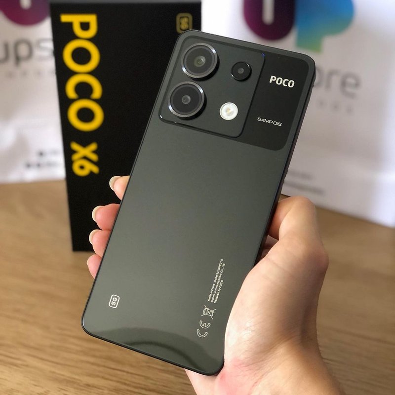 Smartphone Xiaomi POCO X6 5G 8GB+256GB Global Version NFC Snapdragon 7s Gen 2 Smartphone 120Hz FIow AMOLED 64MP Triple Camera With OIS na Amazon