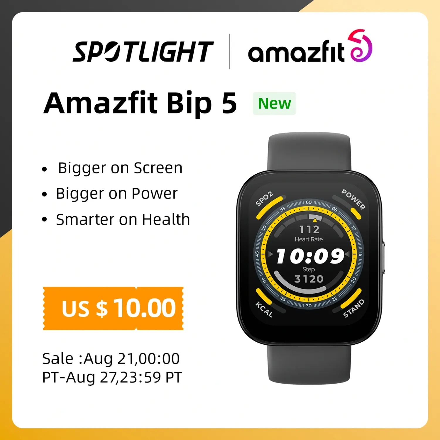 Smartwatch Amazfit Bip 5 Cupom na Aliexpress