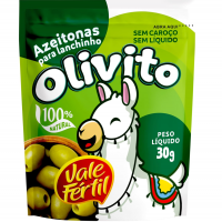 Snack Azeitonas Verdes Sem Caroço Infantil Olivito Sache 30g na Amazon