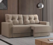 Sofá 2 Lugares Retrátil Lubeck Suede Bege 140 cm – Mobly na Magazine Luiza