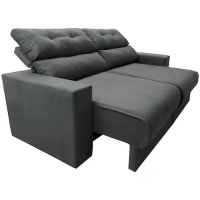 Sofá 3 Lugares Cama Inbox Clean Com Assento Retrátil E Encosto Reclinável Em Tecido Velusoft - 190cm na Casas Bahia
