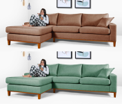 Sofá California 4 Lugares Living Chaise Linho Lado Direito na Amazon