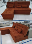 Sofá-cama Casal 3 Lugares Reclinável Suede Matrix Dafne na Magazine Luiza