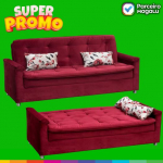 Sofá-cama Casal 3 Lugares Reclinável Veludo – Matrix Nanda na Magazine Luiza