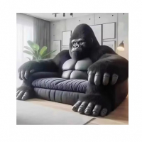 Sofá De Couro Animal Grande Criativo, Móveis Gorila, Bidimensional, Sofá Diamante... na Aliexpress