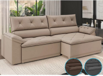 Sofá Retrátil Reclinável 2 Lugares Veludo Ibiza Besthouse na Magazine Luiza